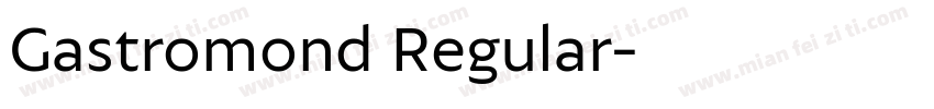 Gastromond Regular字体转换